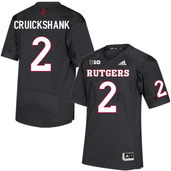 Men #2 Aron Cruickshank Rutgers Scarlet Knights College Football Jerseys Sale-Black